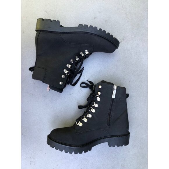 CHARLES BY CHARLES DAVID Women black combat boots size 7 - Picture 5 of 8